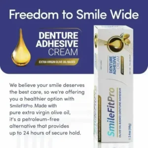 SmileFitPro™ Olive Oil Denture Adhesive Cream