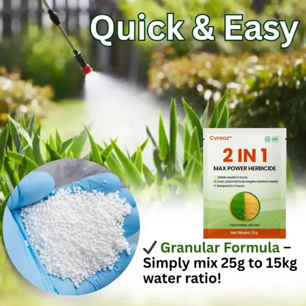 🌿 Cvreoz® 2-in-1 Weed Killer | Same-Day Results & Kills Roundup-Resistant Weeds