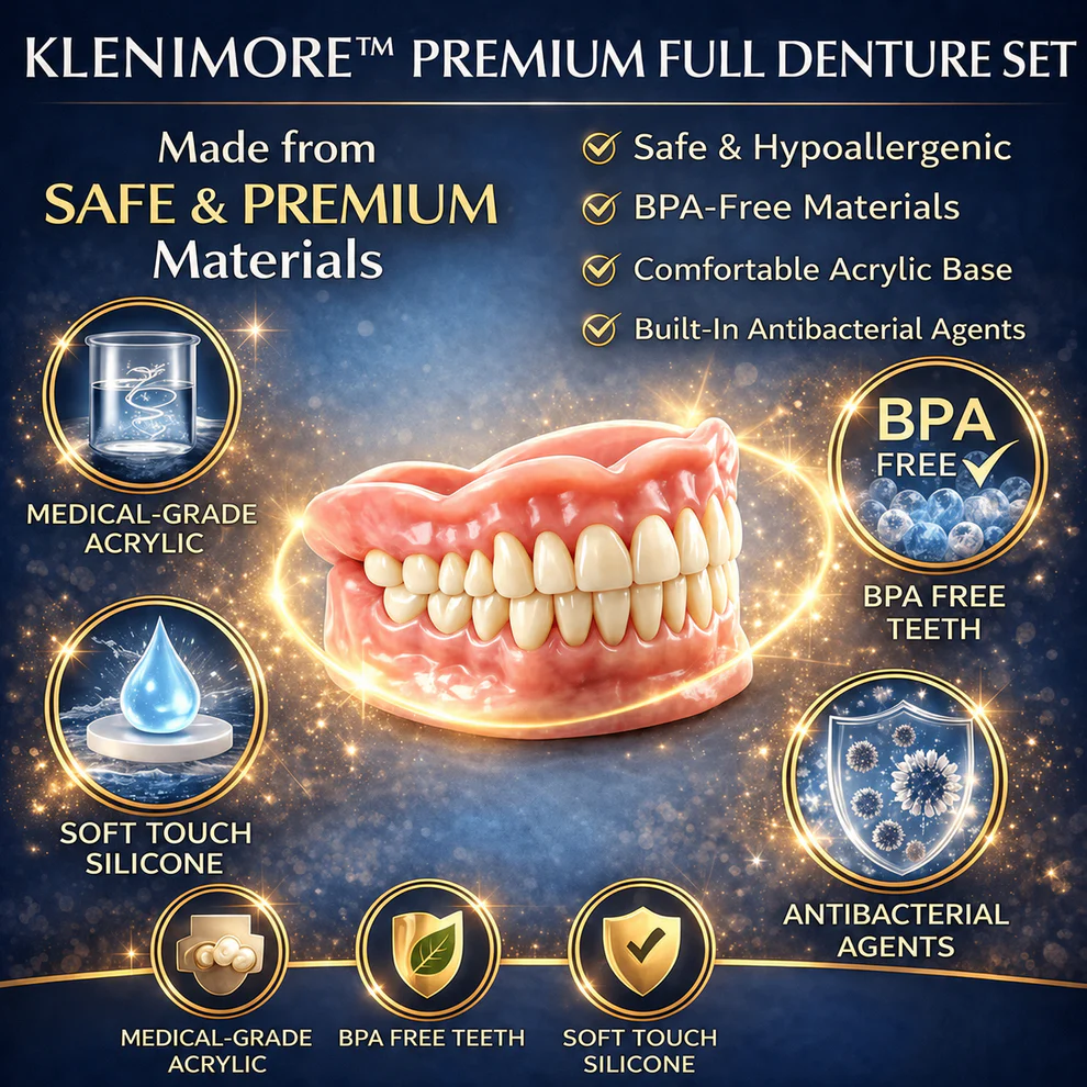 2026🏆✨LAST DAY SALE 50% OFF🔥 Newly upgraded second-generation KLENIMORE™ complete dentures