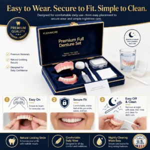⏰Ends Today: 50% OFF! 🌎KLENIMORE™ Custom-Fit Dentures— Designed for Comfort and a Natural-Looking Smile